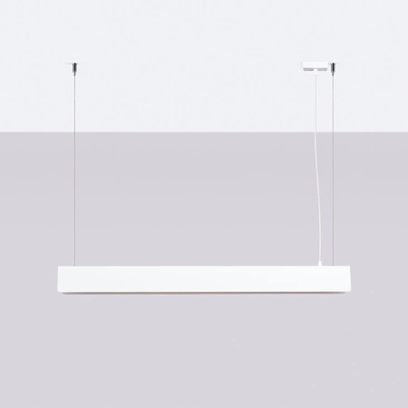 Lampa Sufitowa Wisząca Zwis G13 Żyrandol Geometryczna Biała Nowoczesna Spark Sollux