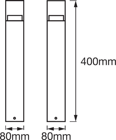 Lampa Ogrodowa Zewnętrzna Stojąca Słupek 4.5W 400lm 3000K IP44 Srebrny Endura Ledvance