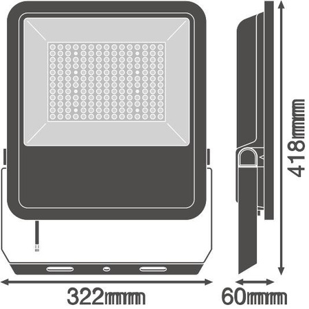 Naświetlacz LED Reflektor Zewnętrzny Lampa 105W 15000lm 4000K IP65 Czarny Floodlight Ledvance