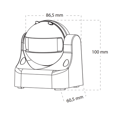 Czujnik Ruchu PIR 12m 180° z Regulacją Natynkowy IP44 Biały Sanico Goldlux