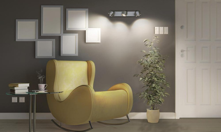 Lampa Sufitowa Ścienna LED Reflektor 3-Punktowy Dekoracyjny Ozdobny 16.5W Srebrny LEDVANCE