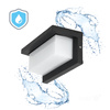 Kinkiet Ogrodowy Lampa Elewacyjna LED LENTERO 12W 4000K z Czujnikiem Ruchu IP54 Czarny KOBI