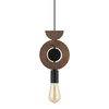 Lampa Sufitowa Wisząca E27 Czarna Drewno Skandynawska DROPS WOOD D 11176 Nowodvorski