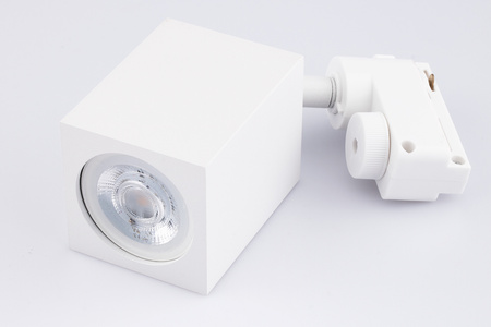 Reflektor Szynowy GU10 BRICK Biały do Szynoprzewodów Jednofazowych