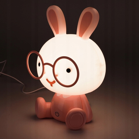Lampka nocna dekoracyjna KRÓLIK LED 5W 5000K Różowa