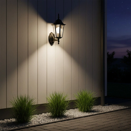 Kinkiet Ogrodowy Lampa Elewacyjna LIGURIA-LT Góra 1xE27 Czarna - GOLDLUX (Polux)