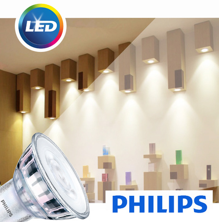 Żarówka LED GU10 4,6W = 50W 355m 2700K Ciepła 36° PHILIPS