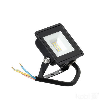 Naświetlacz LED Zewnętrzny Ogrodowy 10W 735lm 4000K Neutralny 120° IP65 IK05 Czarny MH Kobi