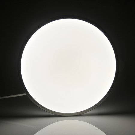 PLAFON LED lampa oprawa sufitowa biały/nikiel 40cm 24W 4000K KERN GOLDLUX (Polux)