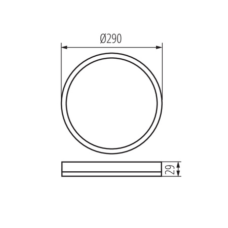 Plafon LED AZPO Lampa sufitowa 18.5W IP54  Biały KANLUX