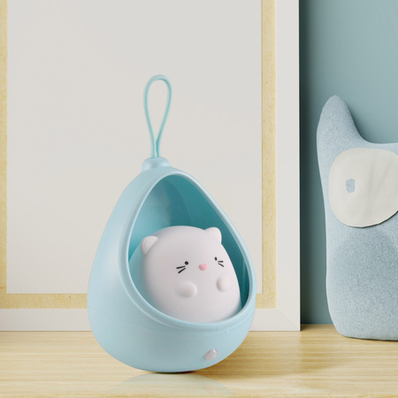 Lampka Dekoracyjna LED Akumulatorowa 0.5W 3000K Ciepła Niebieski Kitty Sanico Goldlux