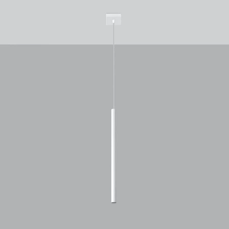 Lampa Sufitowa Wisząca Tuba G9 Zwis Tubularna Biała Nowoczesna Pastelo Sollux