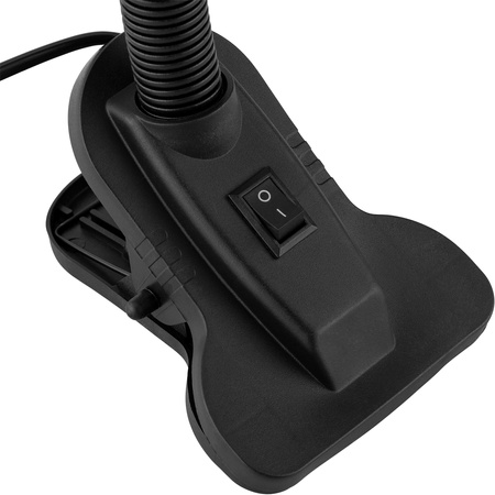 Lampka Biurkowa Stołowa Regulowana LIRIA Szkolna Nocna E27 Klips Biała LUMILED