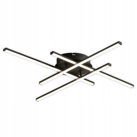 Lampa sufitowa geometryczna PLAFON LED żyrandol MODENA GRANDO 34W 4000K czarny