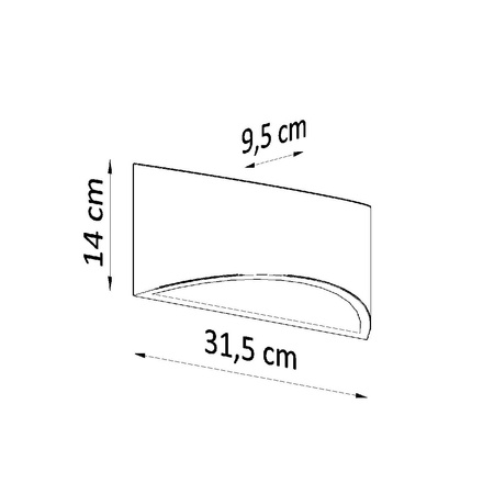 Lampa Ścienna Kinkiet G9 Półokrągła Biała Nowoczesna Vixen Sollux