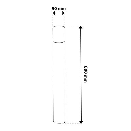 Lampa Ogrodowa Stojąca Zewnętrzna Słupek NA ŻARÓWKE E27 Czarna SZKŁO IP54 80 cm SALVIA LUMILED
