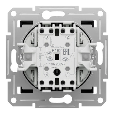 Przycisk Podwójny Łącznik bez Ramki Zwierny Antracyt Asfora Schneider