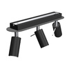 Lampa Sufitowa PRESTON Czarna Chrom 3x mini GU10 Milagro