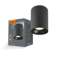Oprawa Natynkowa HALOGENOWA SPOT Lampa Sufitowa Punktowa GU10 Czarna Videx