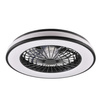 Plafon LED Oprawa Sufitowa Z Wentylatorem 48W 5300lm CCT 120° Biała Czarna Ściemnialna Kenya Sanico Goldlux