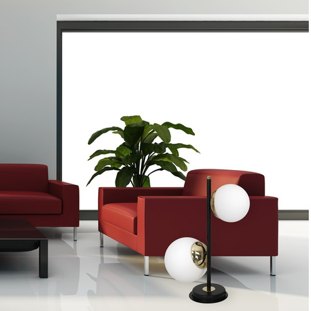 Lampa Stołowa SPARTA Czarna Złota 2xE14 Biurkowa Nocna Milagro