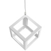 Lampa wisząca TALUS geometryczna kwadrat ZWIS do LED Biała 1x E27 LUMILED