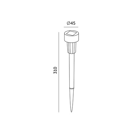 Lampa Solarna Ogrodowa Słupek Zewnętrzny Stojący LED 6000K Zimna IP44 Chrom Eclipse Kobi
