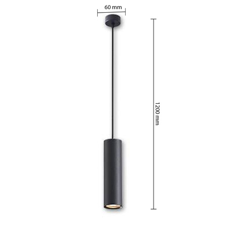 Lampa Sufitowa Oprawa Wisząca Zwis GU10 Czarna Matowa Idar Masterled