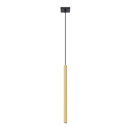 Lampa Sufitowa Wisząca Zwis G9 Tuba Żyrandol Tubularna Złota Połysk Nowoczesna Pastelo Sollux