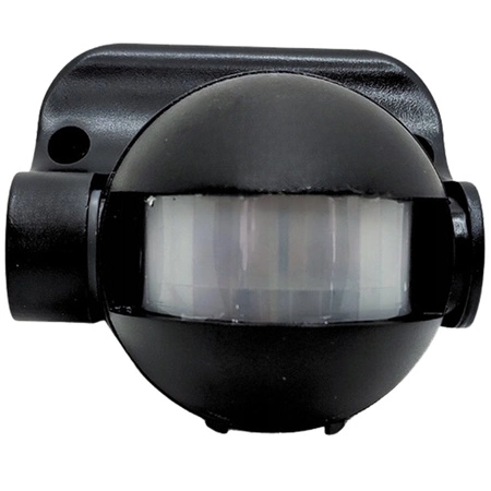 Czujnik Ruchu i Zmierzchu PIR 180° 12m IP44 Czarny