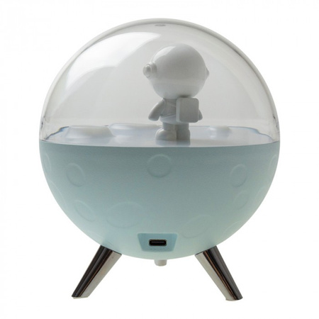 Lampka Nocna Dziecięca LED 0.7W 3000K Ciepła + Wielokolorowa RGB Akumulatorowa 1200mAh Niebieska KSĘŻYC MARY'S