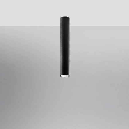 Lampa Sufitowa Oprawa Natynkowa SPOT TUBA GU10 Tubularna Czarna Nowoczesna Lagos Sollux
