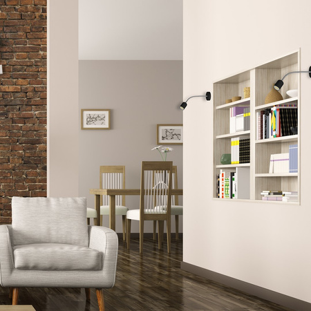 Lampa Ścienna Kinkiet MAXI Czarna 1xGU10 Milagro