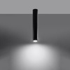 Lampa Sufitowa Oprawa Natynkowa SPOT TUBA GU10 Tubularna Czarna Nowoczesna Lagos Sollux