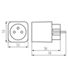 Wtyczka Adapter Gniazdka Smart 220-240V/AC Uziemienie Biała Kanlux