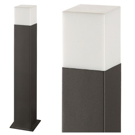 Lampa Ogrodowa LED E27 NEW YORK TUBA Słupek 44cm Grafit - GOLDLUX (Polux)