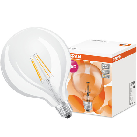 Żarówka LED G125 Kula E27 4W = 40W 470lm 2700K Ciepła 300° Retrofit Filament CLASSIC Osram