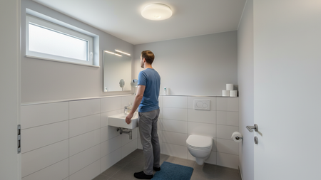 Plafon LED Lampa Sufitowa 24W 1920lm 4000K Neutralna IP44 z Czujnikiem Ruchu i Zmierzchu Ecolight