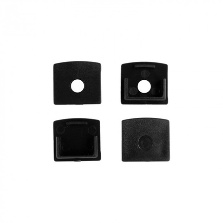 Profil Aluminiowy LED do Płyt GK Gipsowych REGIPS Wpuszczany Podtynkowy Czarny 2m z Kloszem Przezroczystym do Taśm LED + Zaślepki seria GP Ecolight