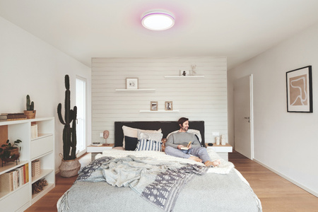 Plafon LED Lampa Oprawa Natynkowa 28W 900lm RGB CCT z Podświetleniem Ściemnialna 46cm Biały SMART+ WiFi Orbis Ledvance