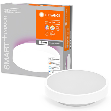 Plafon LED Lampa Sufitowa ORBIS BACKLIGHT 28W 2400lm RGB CCT 35cm SMART+ WIFI LEDVANCE