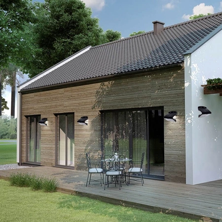 Lampa Ogrodowa Solarna Kinkiet Elewacyjny BUTTERFLY LED IP65 6,8W 4000K Czujnik Czarna Eko-Light