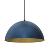 Lampa Wisząca Sufitowa BETA Granatowa Niebieska Złota 1xE27 35cm Milagro