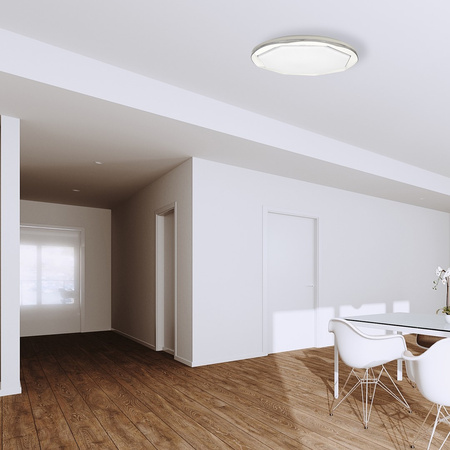 Plafon natynkowy OPTIMA 52W LED Geometryczna Forma ML6400 Milagro Tworzywo Sztuczne + Metal