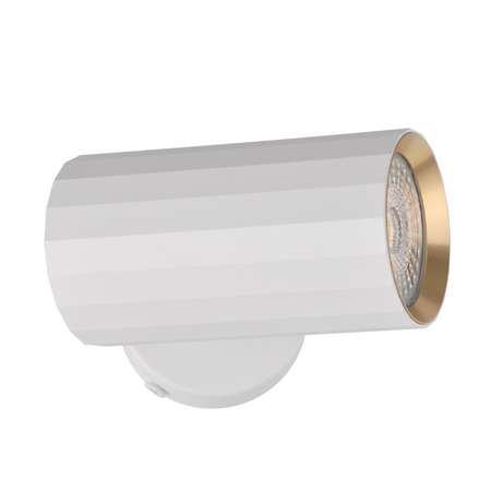 Oprawa Ścienno-Sufitowa Reflektor Punktowy GU10 Biała Złota NICEA Sanico Goldlux