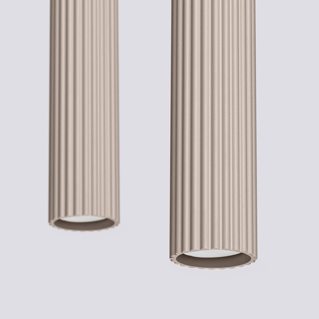 Lampa Wisząca Sufitowa 2x GU10 Aluminiowa Taupe Karbon Deep Space SL.1773 Sollux