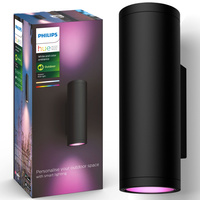 Kinkiet Ogrodowy LED Lampa Zewnętrzna Elewacyjna 15.8W 1180lm IP44 White and Color Ambiance RGB + TW Czarna Inteligentna SMART Zigbee Bluetooth Appear Philips HUE