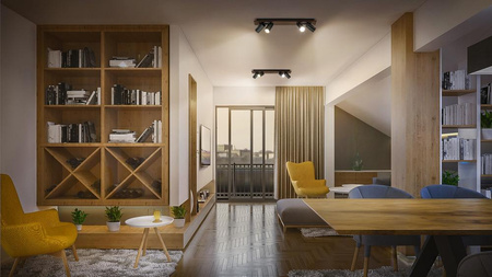 Lampa Sufitowa Ścienna LED Reflektor 4-Punktowy Dekoracyjny Drewno 13.6W GU10 Czarny LEDVANCE