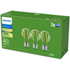 3x Żarówka LED E27 A60 2.3W = 40W 485lm 210lm/W 2700K Ciepła 300° KLASA A UltraEfficient Philips
