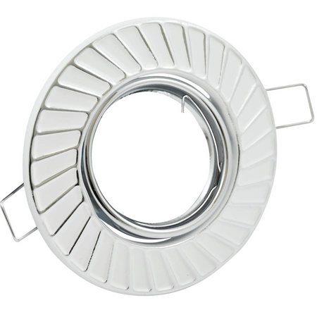 Oprawa sufitowa podtynkowa metalowa Fobos 7805 GOLDLUX (Polux) okrągła biała + gniazdo MR16